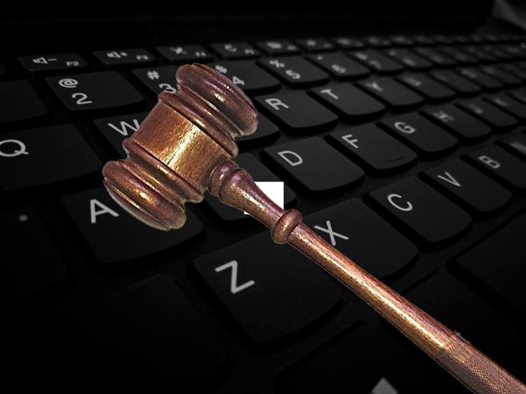 Keyboard and gavel